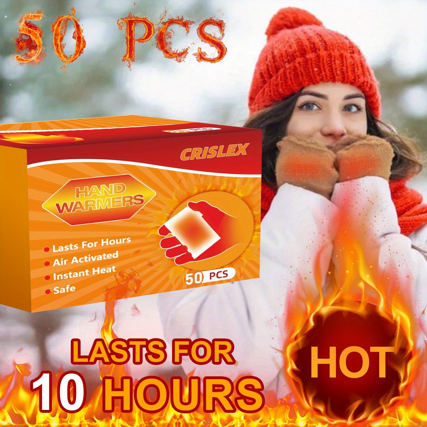 Air-Activated Hand & Body Warmers - Up to 10 Hours Long-Lasting Heat