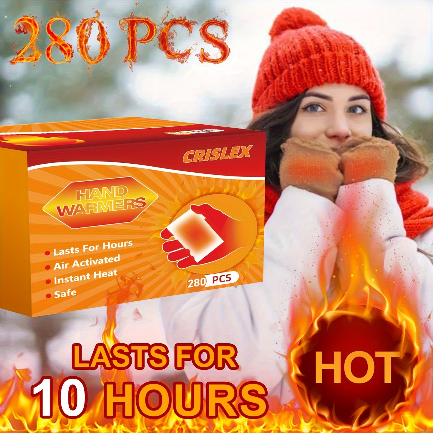 Air-Activated Hand & Body Warmers - Up to 10 Hours Long-Lasting Heat