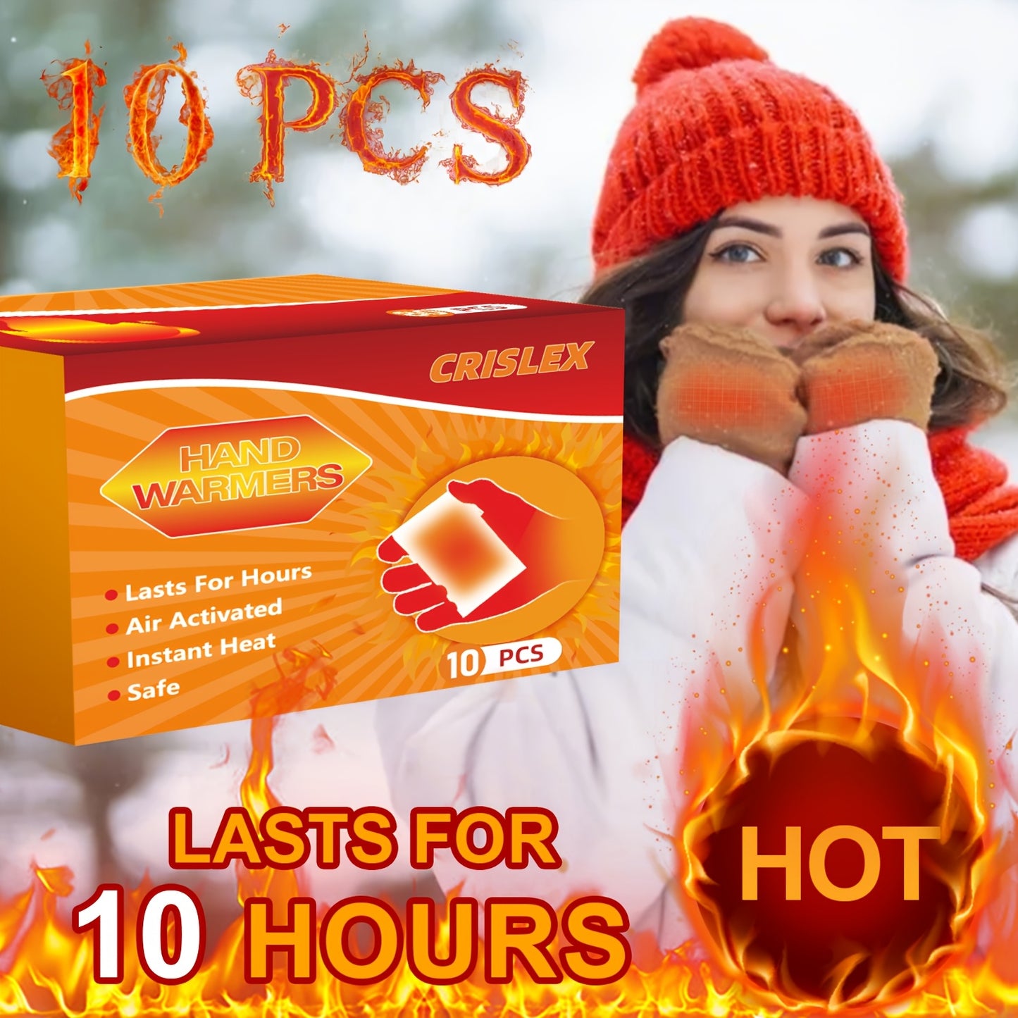 Air-Activated Hand & Body Warmers - Up to 10 Hours Long-Lasting Heat